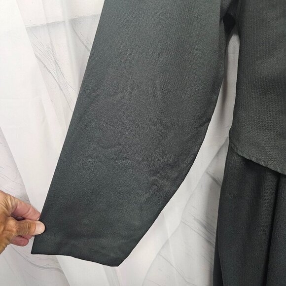 Vintage Basia Olive Green Layered Tie Back Maxi Goth Size 20W - Picture 4 of 13